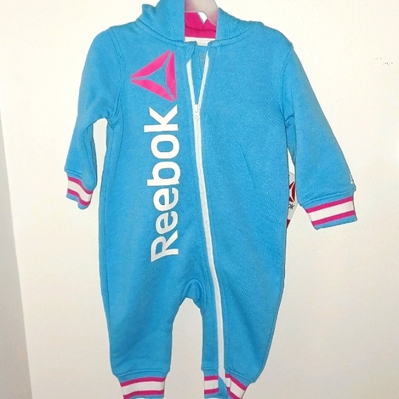 NWT Reebok Infant Hooded Zipup Romper - Picture 3 of 7
